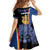 Kingdom of Sweden Stockholm County Family Matching Off Shoulder Short Dress and Hawaiian Shirt Sweden Coat of arms of Stockholm