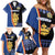 Kingdom of Sweden Stockholm County Family Matching Off Shoulder Short Dress and Hawaiian Shirt Sweden Coat of arms of Stockholm