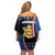 Kingdom of Sweden Stockholm County Family Matching Off Shoulder Short Dress and Hawaiian Shirt Sweden Coat of arms of Stockholm