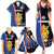 Kingdom of Sweden Stockholm County Family Matching Summer Maxi Dress and Hawaiian Shirt Sweden Coat of arms of Stockholm