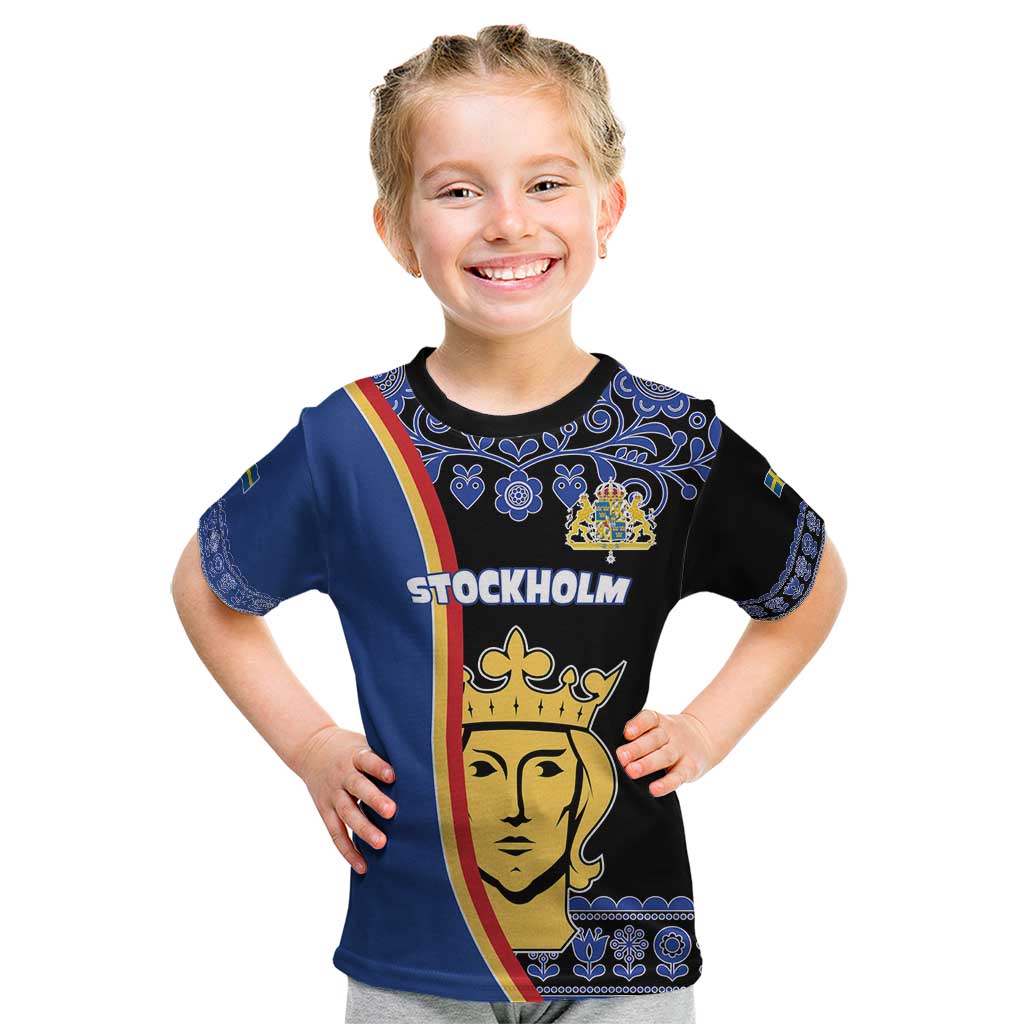 Kingdom of Sweden Stockholm County Kid T Shirt Sweden Coat of arms of Stockholm