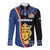 Kingdom of Sweden Stockholm County Long Sleeve Button Shirt Sweden Coat of arms of Stockholm