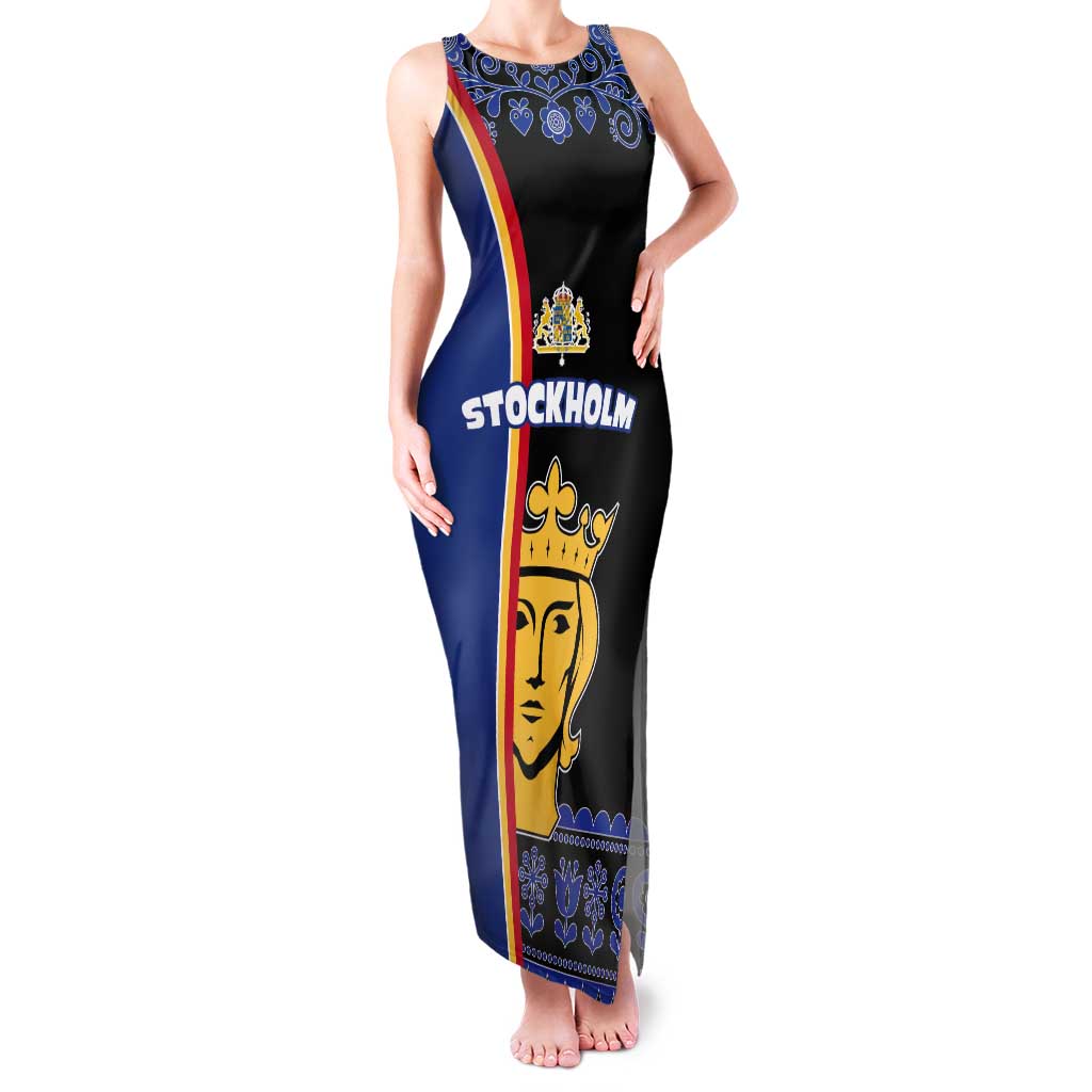 Kingdom of Sweden Stockholm County Tank Maxi Dress Sweden Coat of arms of Stockholm