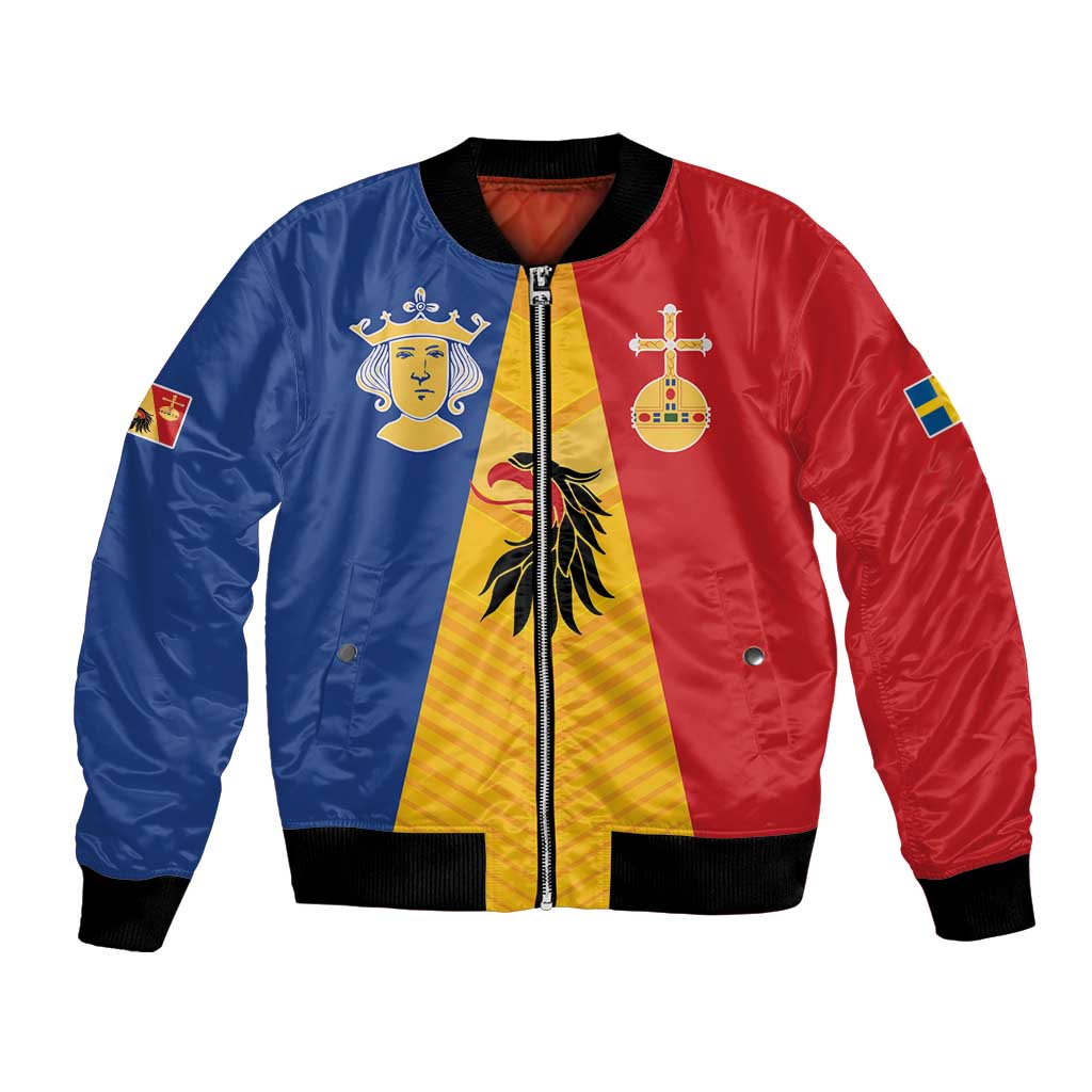 Kingdom of Sweden Stockholm County Bomber Jacket Flag Style