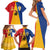 Kingdom of Sweden Stockholm County Family Matching Short Sleeve Bodycon Dress and Hawaiian Shirt Flag Style