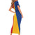 Kingdom of Sweden Stockholm County Family Matching Short Sleeve Bodycon Dress and Hawaiian Shirt Flag Style