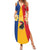 Kingdom of Sweden Stockholm County Family Matching Summer Maxi Dress and Hawaiian Shirt Flag Style