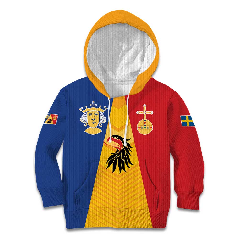 Kingdom of Sweden Stockholm County Kid Hoodie Flag Style