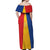 Kingdom of Sweden Stockholm County Off Shoulder Maxi Dress Flag Style