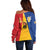 Kingdom of Sweden Stockholm County Off Shoulder Sweater Flag Style