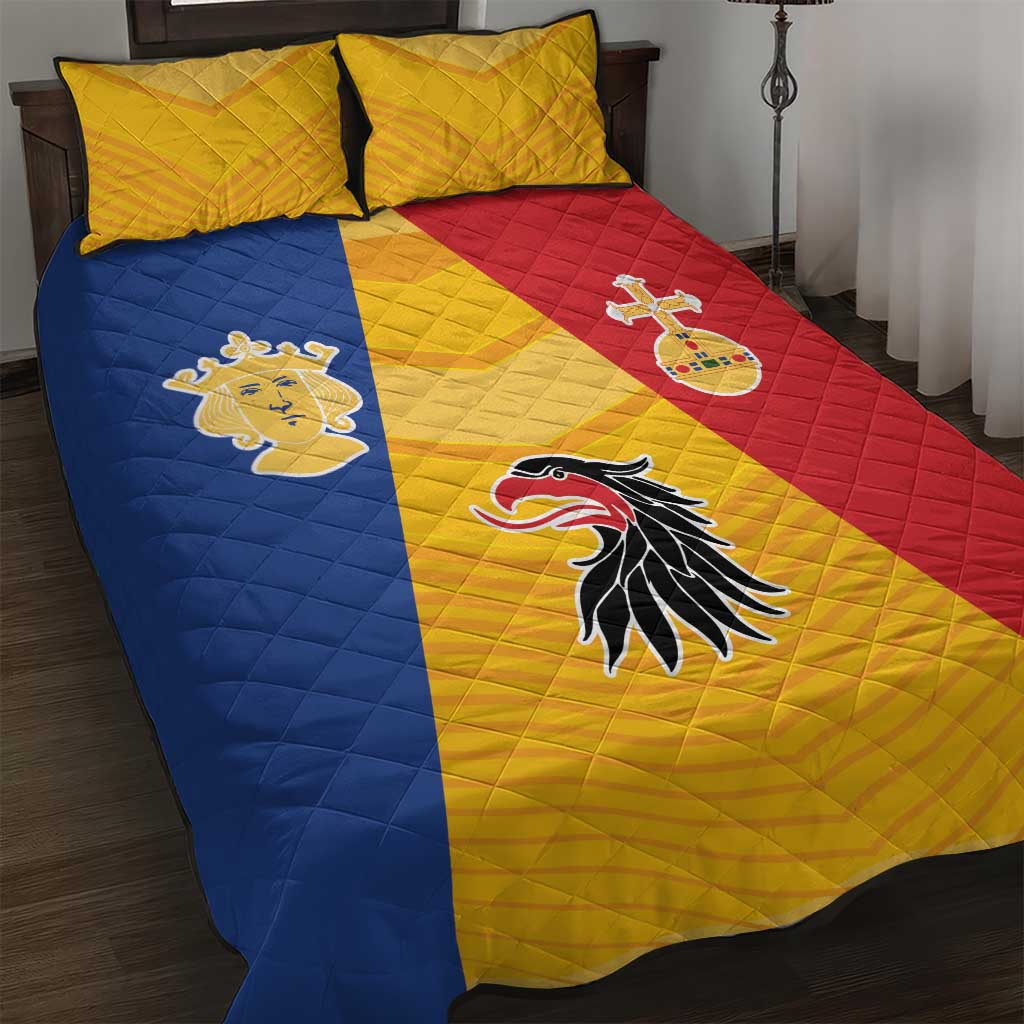 Kingdom of Sweden Stockholm County Quilt Bed Set Flag Style