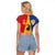 Kingdom of Sweden Stockholm County Raglan Cropped T Shirt Flag Style