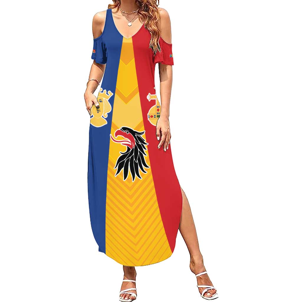 Kingdom of Sweden Stockholm County Summer Maxi Dress Flag Style