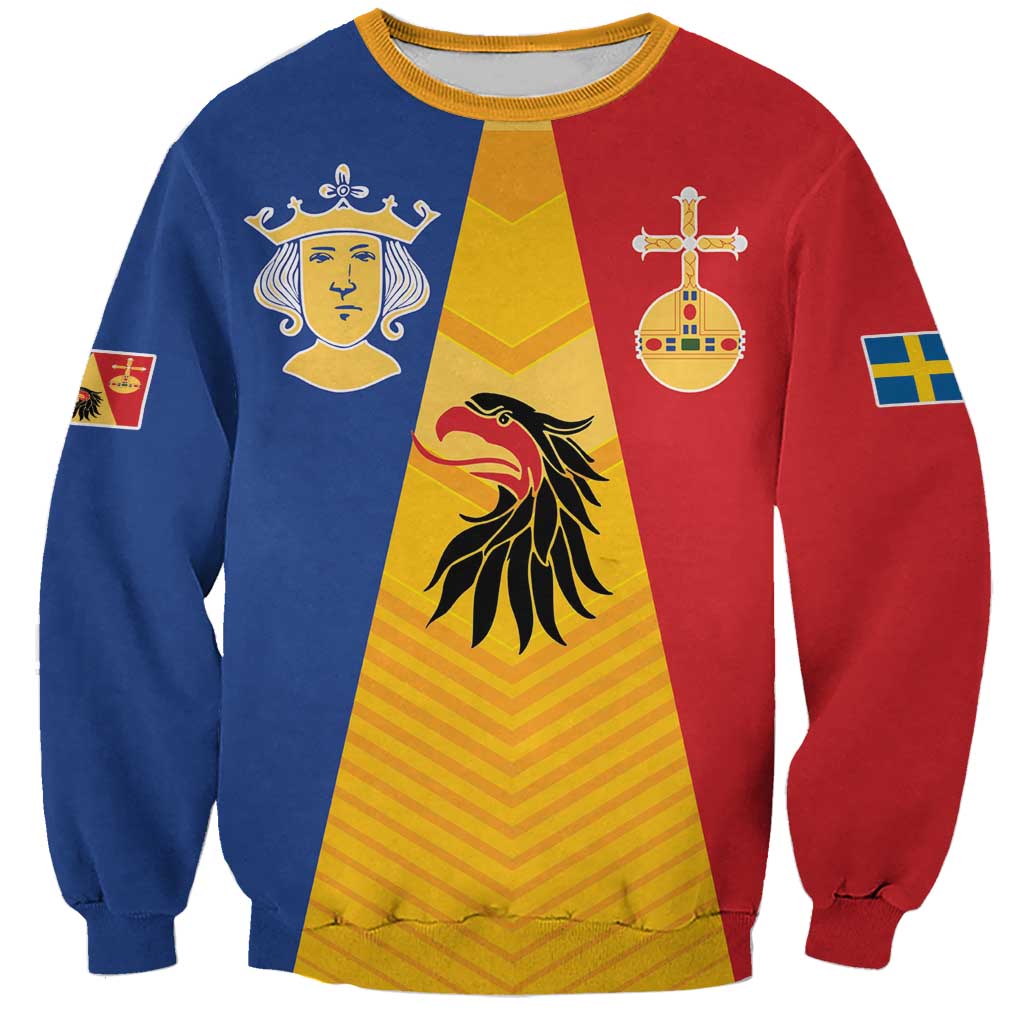 Kingdom of Sweden Stockholm County Sweatshirt Flag Style