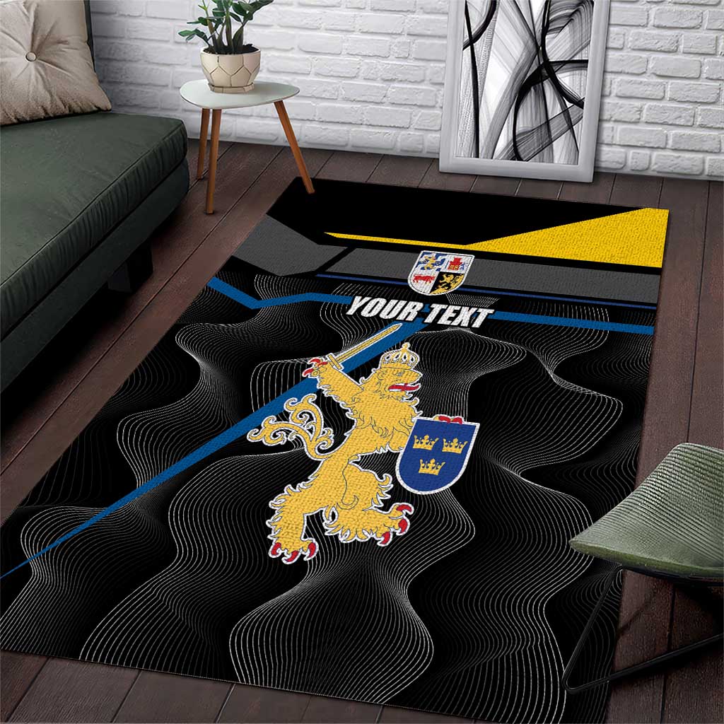 Personalized Kingdom of Sweden Gothenburg Area Rug Sweden Vastra Gotaland County