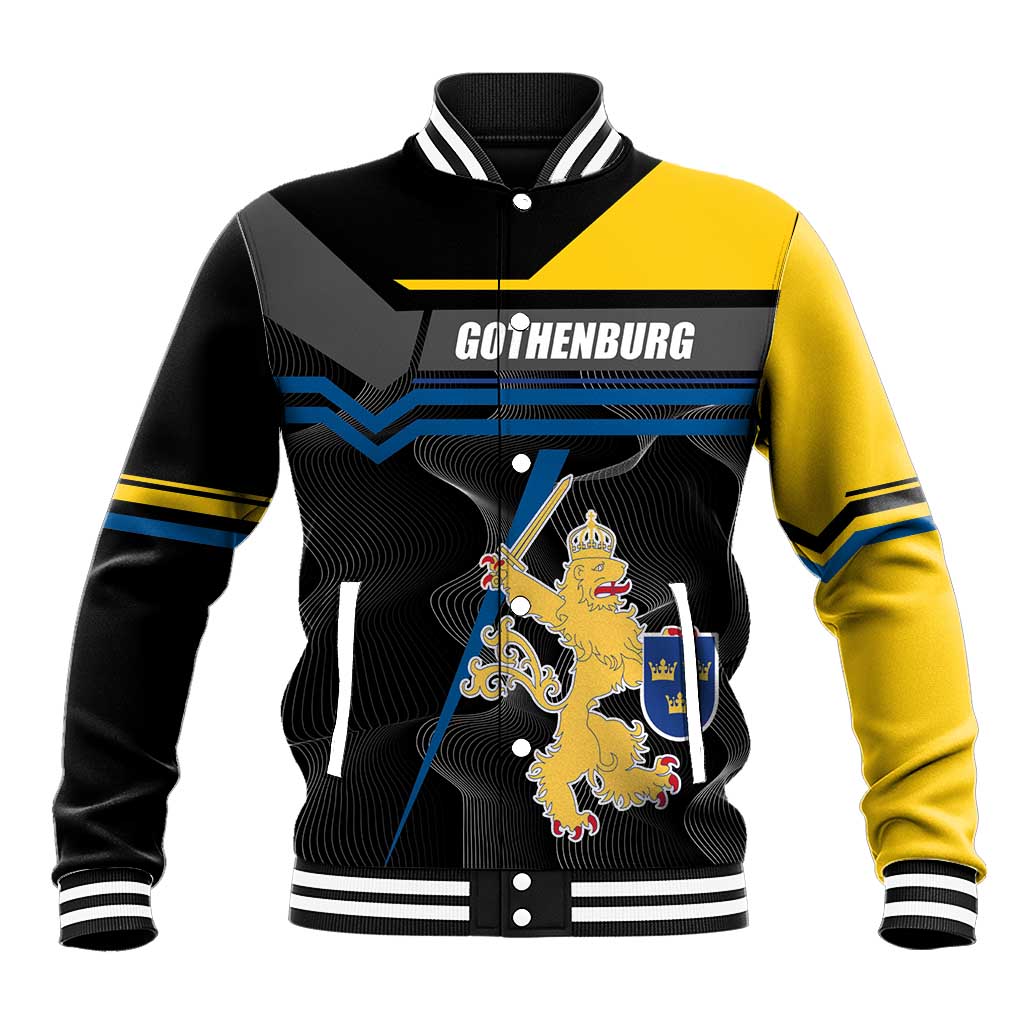 Personalized Kingdom of Sweden Gothenburg Baseball Jacket Sweden Vastra Gotaland County