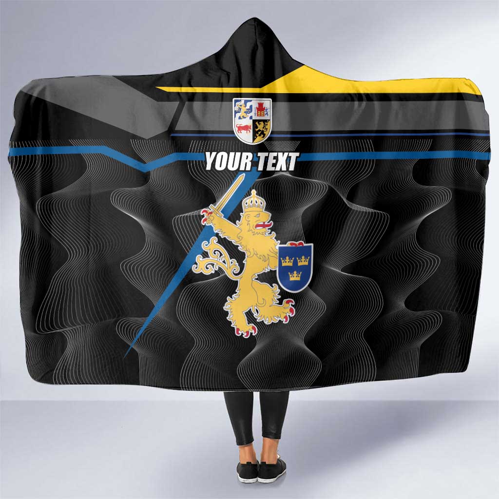 Personalized Kingdom of Sweden Gothenburg Hooded Blanket Sweden Vastra Gotaland County