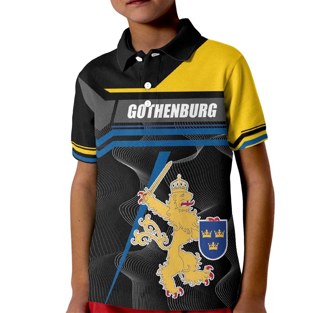 Personalized Kingdom of Sweden Gothenburg Kid Polo Shirt Sweden Vastra Gotaland County