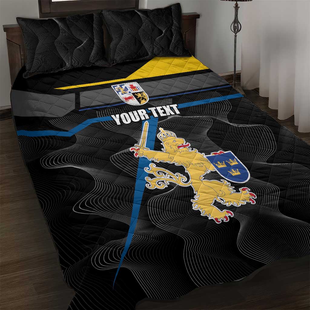 Personalized Kingdom of Sweden Gothenburg Quilt Bed Set Sweden Vastra Gotaland County