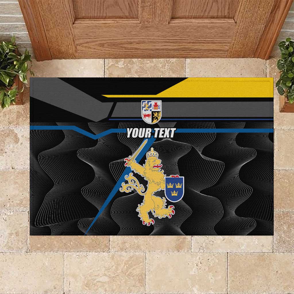 Personalized Kingdom of Sweden Gothenburg Rubber Doormat Sweden Vastra Gotaland County