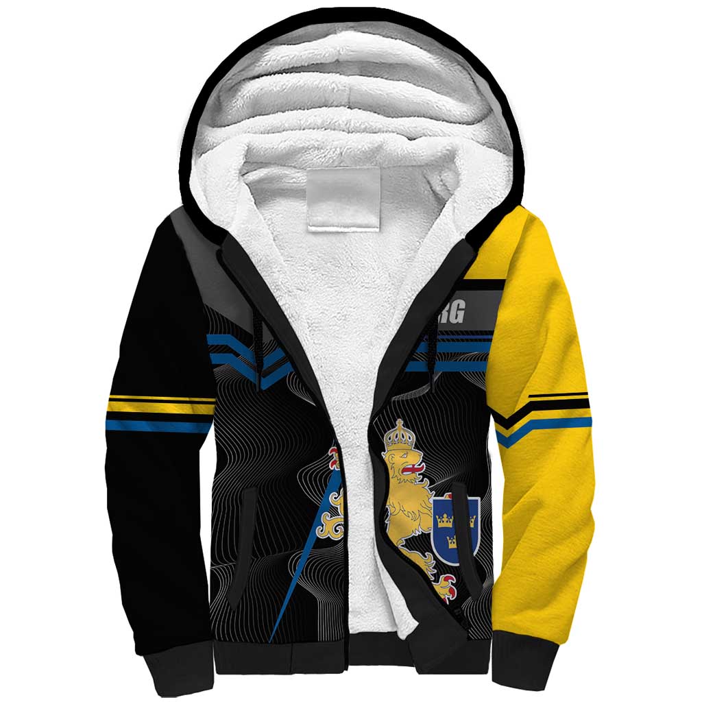 Personalized Kingdom of Sweden Gothenburg Sherpa Hoodie Sweden Vastra Gotaland County