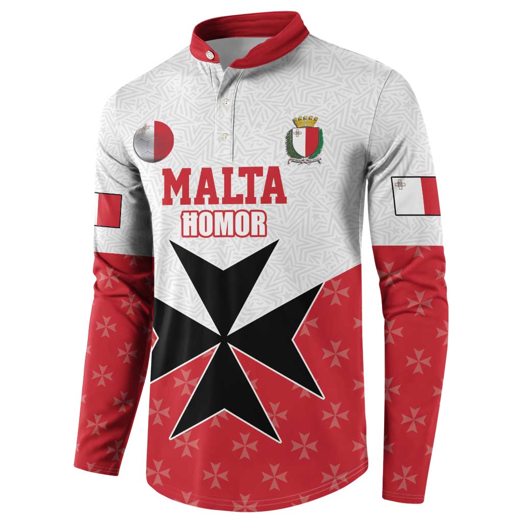 Custom Malta Football Champions Button Sweatshirt Sporty Style
