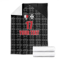 Custom Malta Football Jersey Go Champions Blanket Black Style