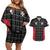 Custom Malta Football Jersey Go Champions Couples Matching Off Shoulder Short Dress and Hawaiian Shirt Black Style