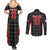 Custom Malta Football Jersey Go Champions Couples Matching Summer Maxi Dress and Long Sleeve Button Shirt Black Style