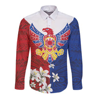 Philippine Eagle Week Long Sleeve Button Shirt Filipino Patern