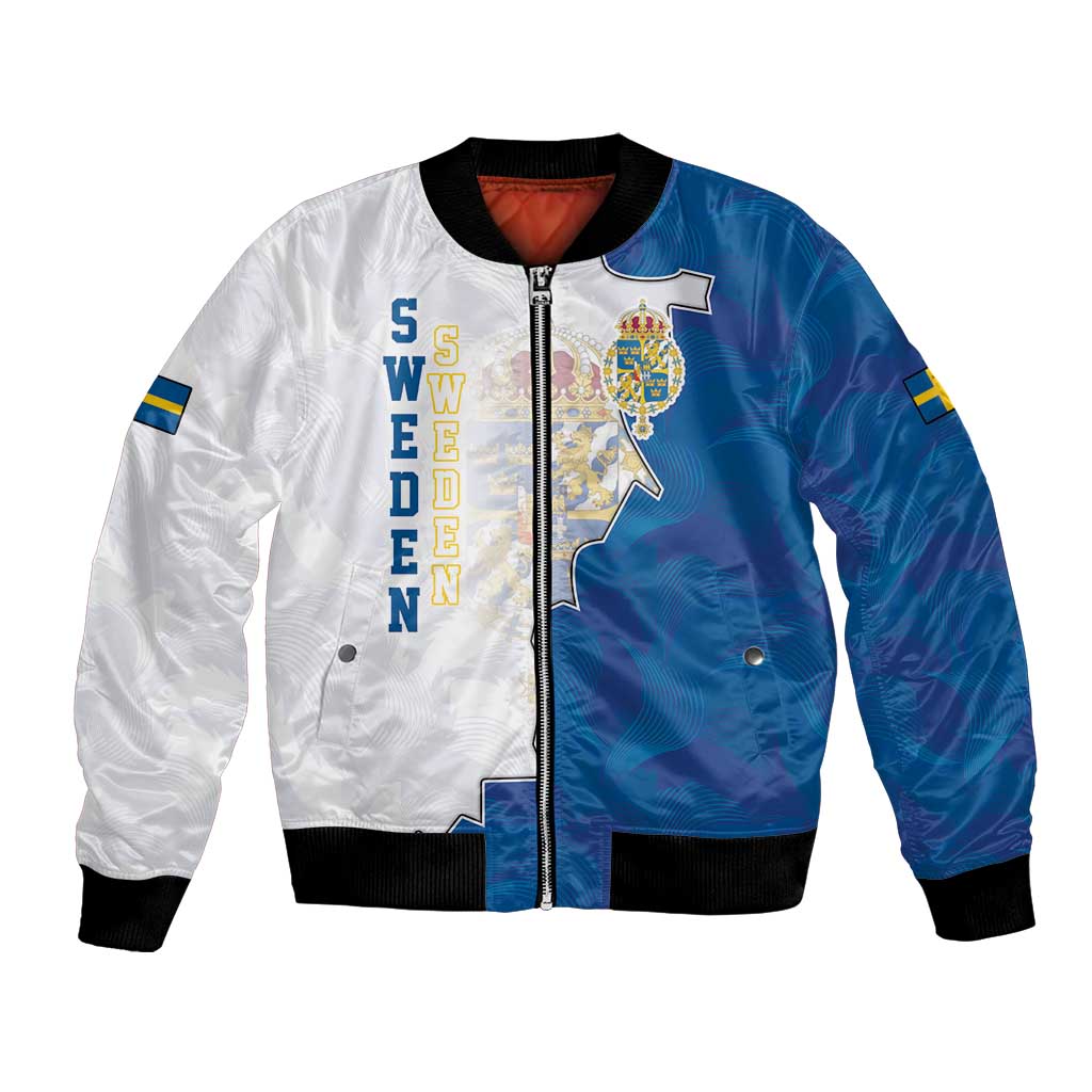 Personalized Kingdom of Sweden Coat of arms Bomber Jacket