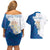 Personalized Kingdom of Sweden Coat of arms Couples Matching Off Shoulder Short Dress and Hawaiian Shirt