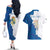 Personalized Kingdom of Sweden Coat of arms Couples Matching Off The Shoulder Long Sleeve Dress and Hawaiian Shirt