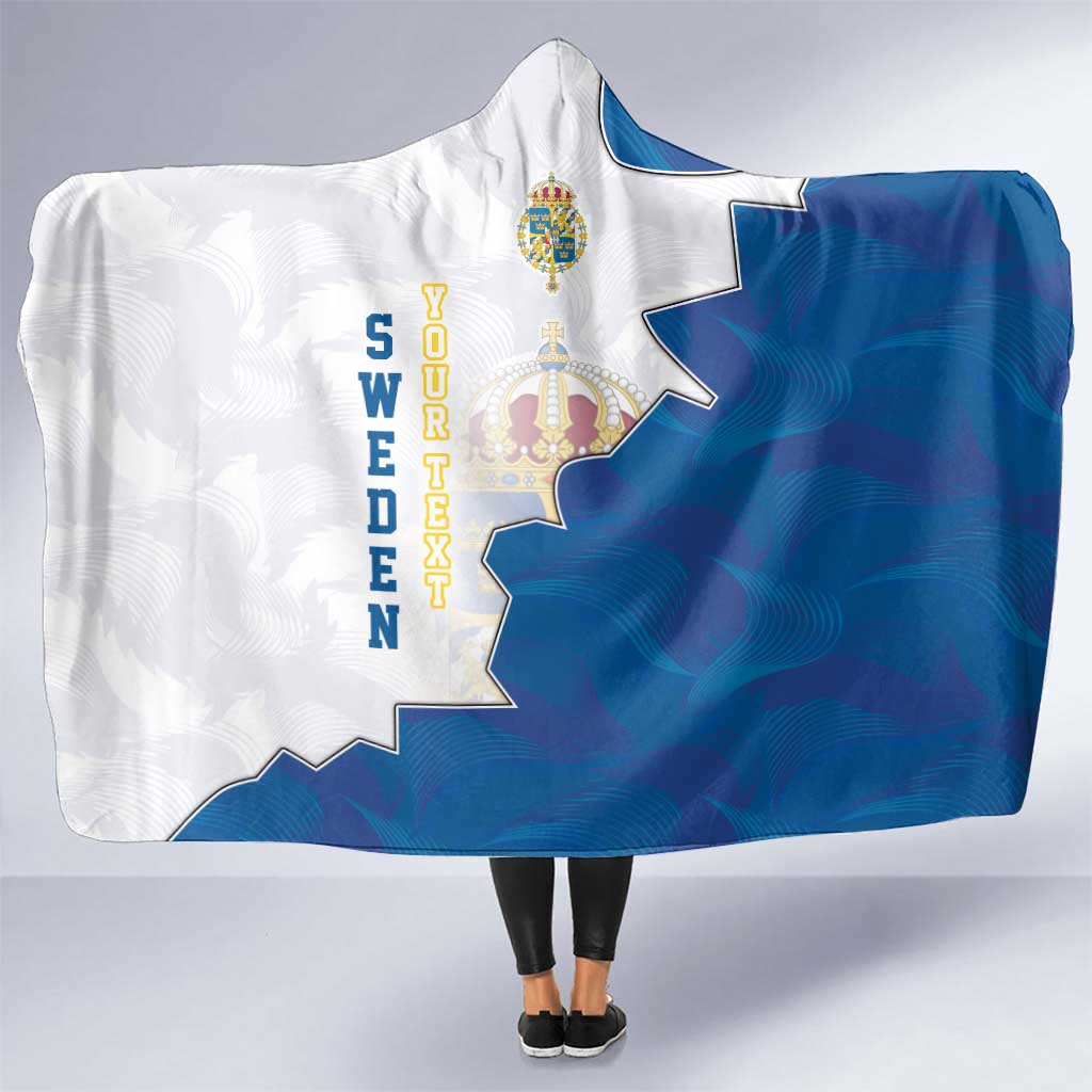 Personalized Kingdom of Sweden Coat of arms Hooded Blanket