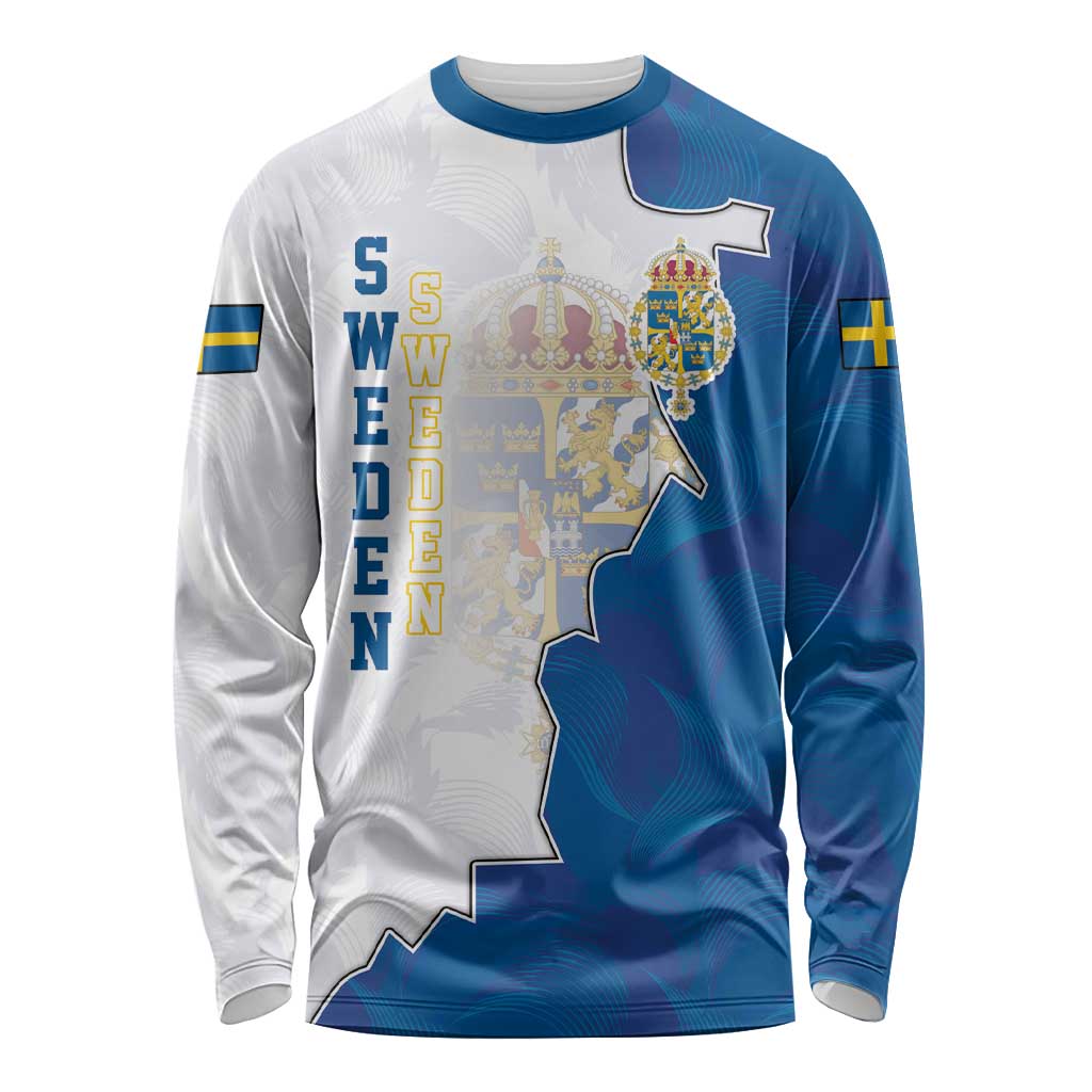 Personalized Kingdom of Sweden Coat of arms Long Sleeve Shirt