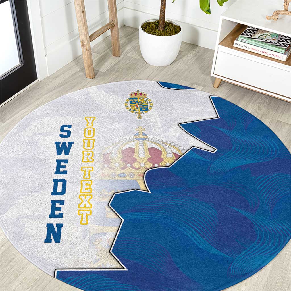 Personalized Kingdom of Sweden Coat of arms Round Carpet