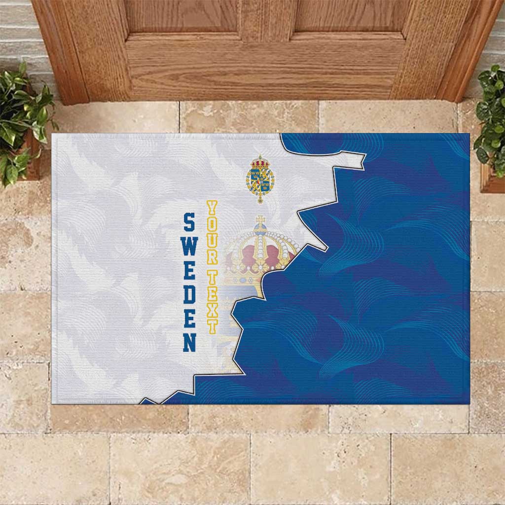 Personalized Kingdom of Sweden Coat of arms Rubber Doormat