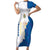 Personalized Kingdom of Sweden Coat of arms Short Sleeve Bodycon Dress