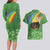 Celtic Harp Shamrock Republic of Ireland Couples Matching Long Sleeve Bodycon Dress and Hawaiian Shirt