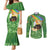 Celtic Harp Shamrock Republic of Ireland Couples Matching Mermaid Dress and Long Sleeve Button Shirt