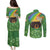 Celtic Harp Shamrock Republic of Ireland Couples Matching Puletasi and Long Sleeve Button Shirt