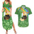 Celtic Harp Shamrock Republic of Ireland Couples Matching Summer Maxi Dress and Hawaiian Shirt