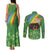 Celtic Harp Shamrock Republic of Ireland Couples Matching Tank Maxi Dress and Long Sleeve Button Shirt