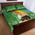 Celtic Harp Shamrock Republic of Ireland Quilt Bed Set