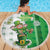 Ireland 17th March Saint Patrick's Day Beach Blanket Irish Leprechaun with Shamrock