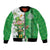 Ireland 17th March Saint Patrick's Day Bomber Jacket Irish Leprechaun with Shamrock