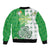 Ireland 17th March Saint Patrick's Day Bomber Jacket Irish Leprechaun with Shamrock