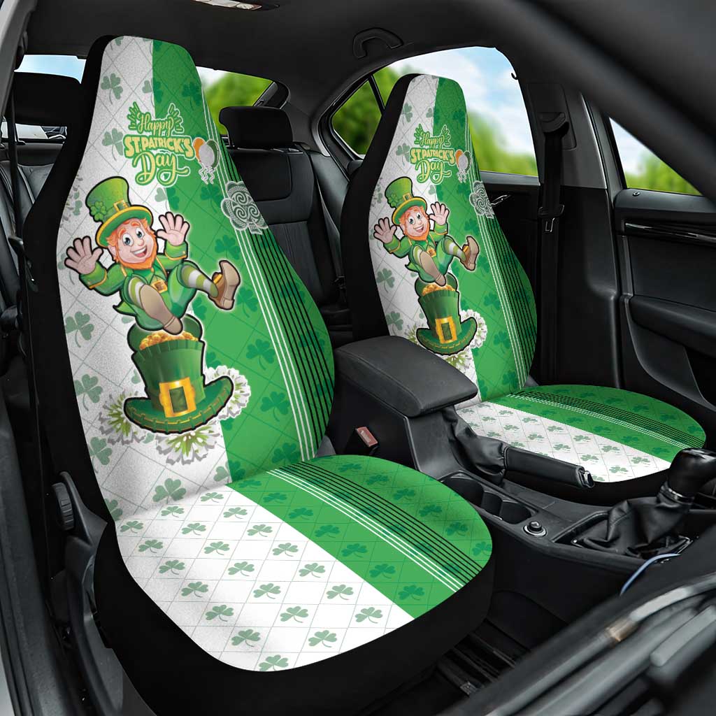 Ireland 17th March Saint Patrick's Day Car Seat Cover Irish Leprechaun with Shamrock