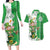 Ireland 17th March Saint Patrick's Day Couples Matching Long Sleeve Bodycon Dress and Hawaiian Shirt Irish Leprechaun with Shamrock