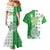 Ireland 17th March Saint Patrick's Day Couples Matching Mermaid Dress and Hawaiian Shirt Irish Leprechaun with Shamrock